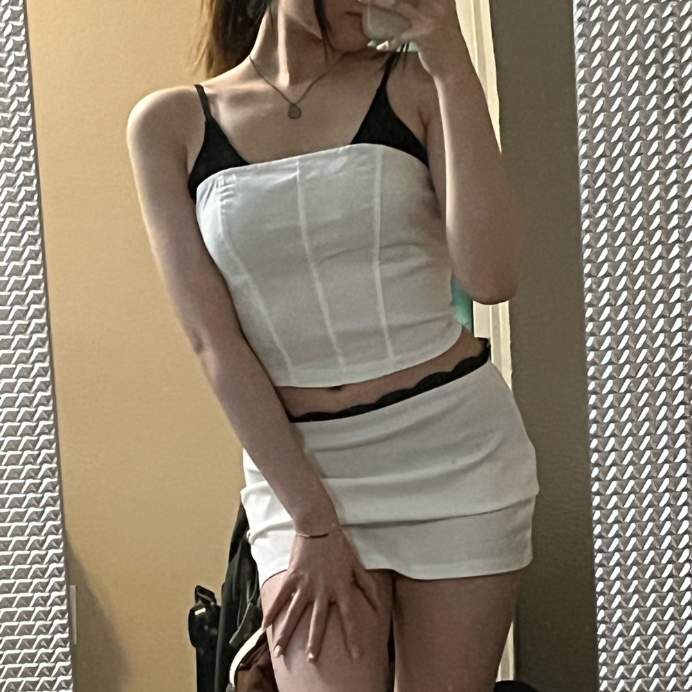 2pc skirt and tank top set